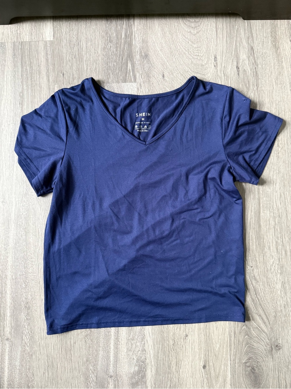 Navy V-Neck Short Sleeve Tee